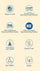 Collection of certification logos on a beige background