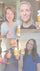 Collage of four people holding a supplement bottle in different settings